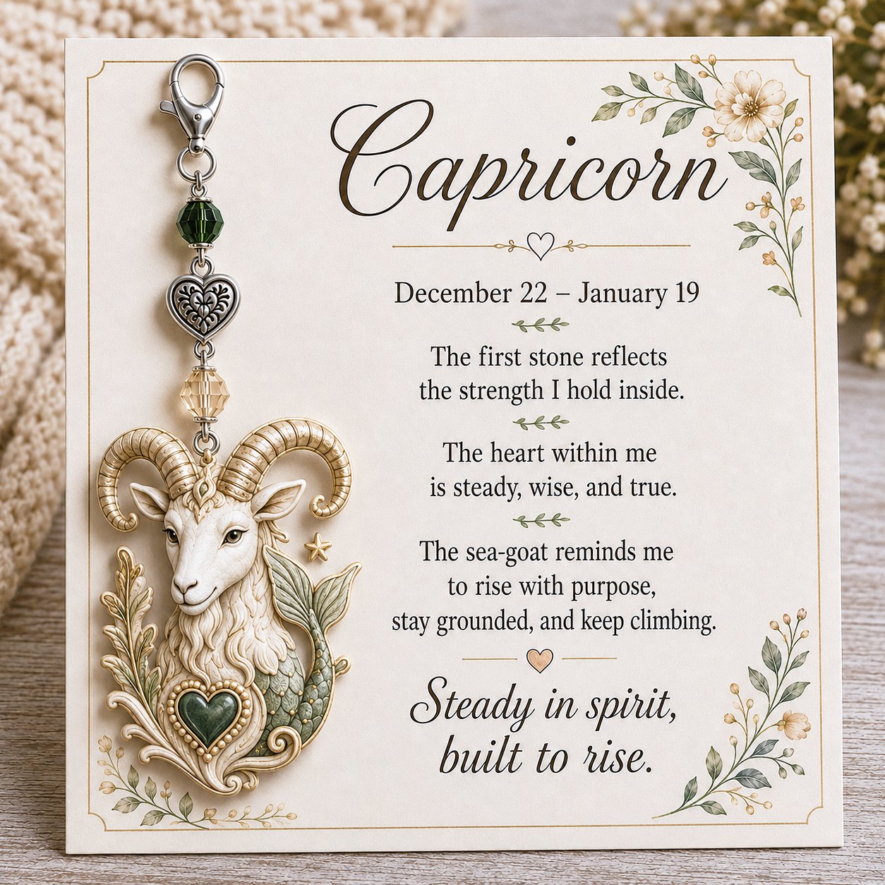 ⌛️ LAST DAY! 🔥 Free Delivery Today Only – Zodiac Charm Commemorative Card 🌙💎