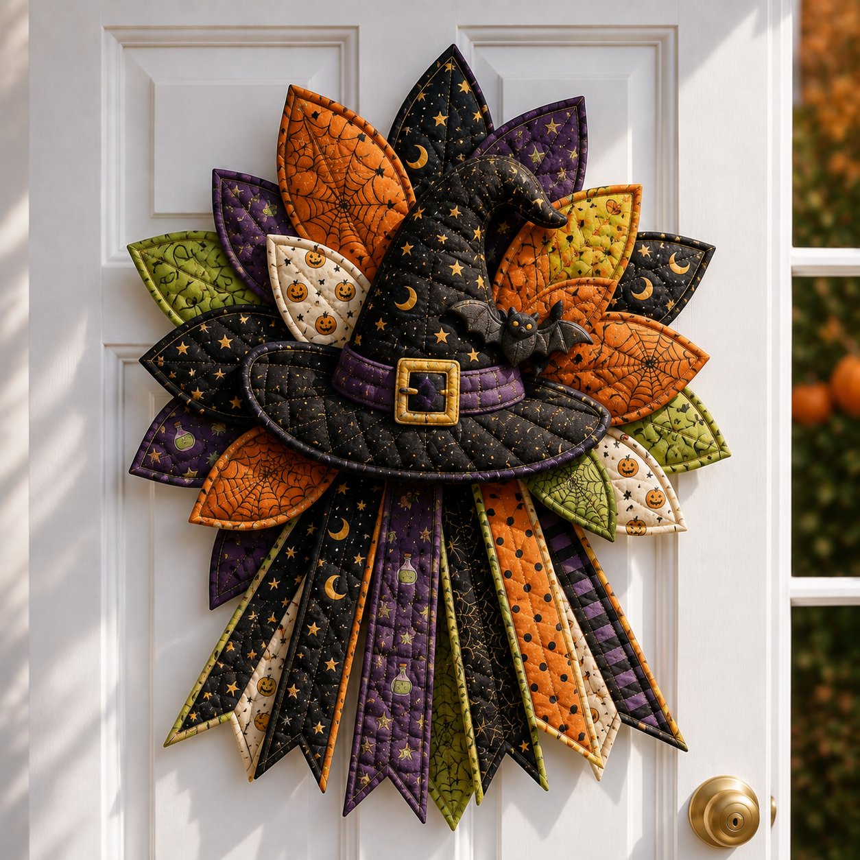 🔥Last Day 49% OFF - 🎃DIY Quilted Halloween Pumpkin Door Hanger Kit(📦Buy 2 Free Shipping)