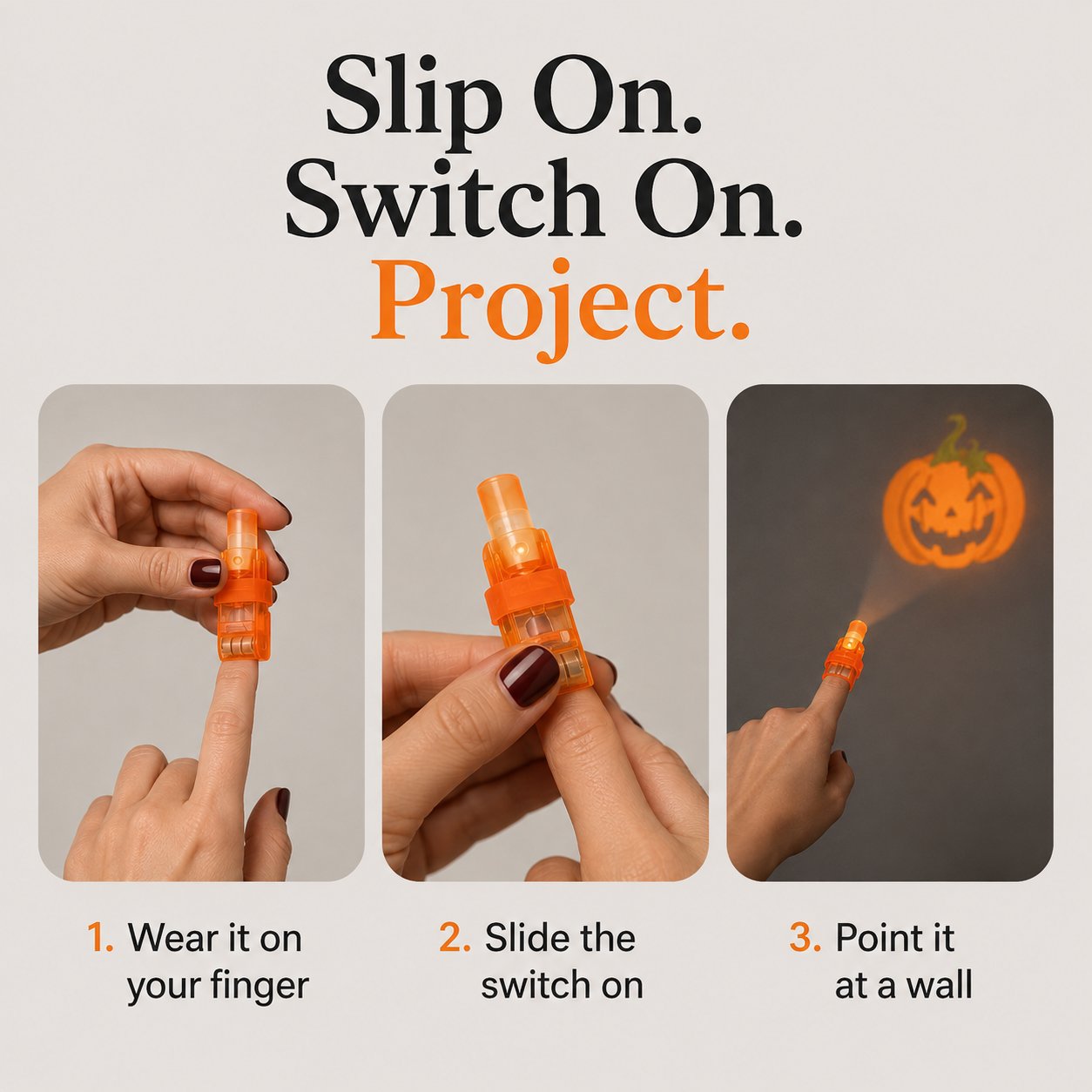 🎉🎃 Halloween Finger Projector Lights – Mini Pattern Projector