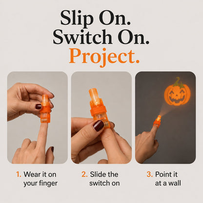 🎉🎃 Halloween Finger Projector Lights – Mini Pattern Projector