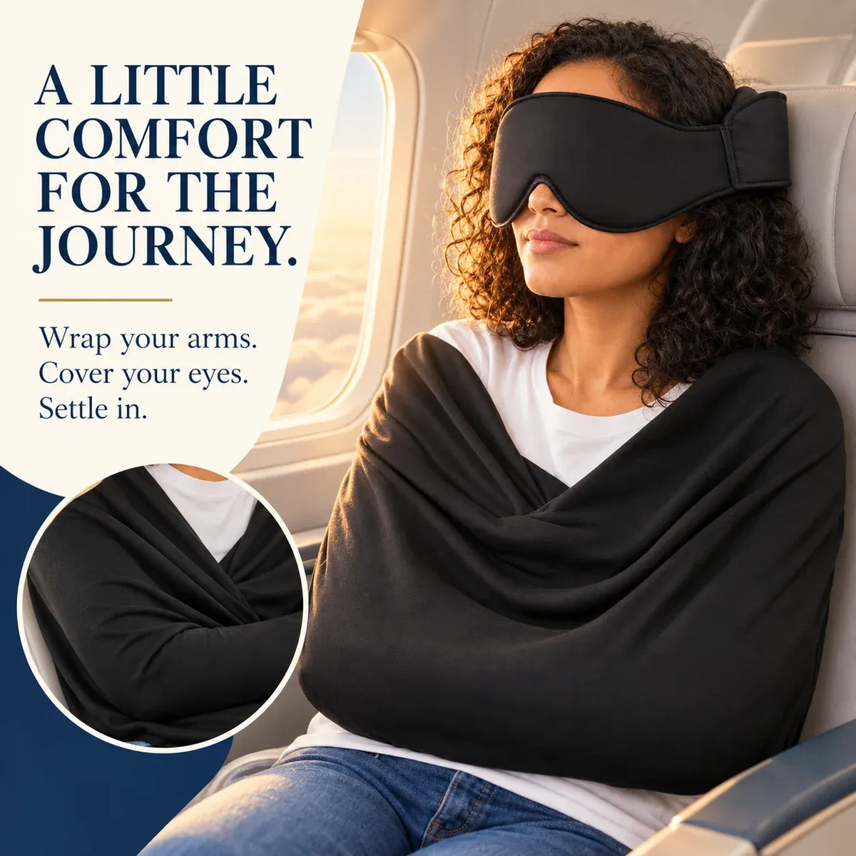 😴3-in-1 Airplane Sleep Support System - Integrated Plane Sleeping Accessories with Memory Foam Long Haul Flight Pillow✈️