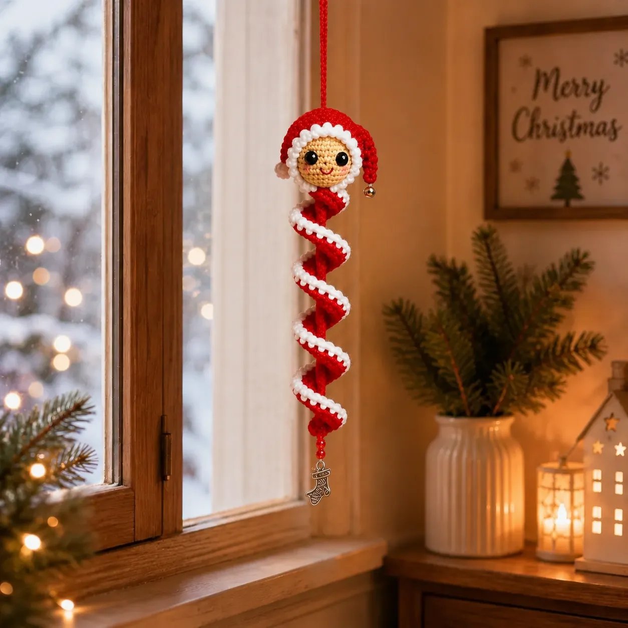 🔥 Limited Time Sale 49% OFF – ☃️ Crochet Snowman Spiral Ornament DIY Kit | Complete Beginner-Friendly Set with Soft Yarn, Crochet Hook, Festive Beads, Snowflakes & Step-by-Step Guide 🧶🎄✨