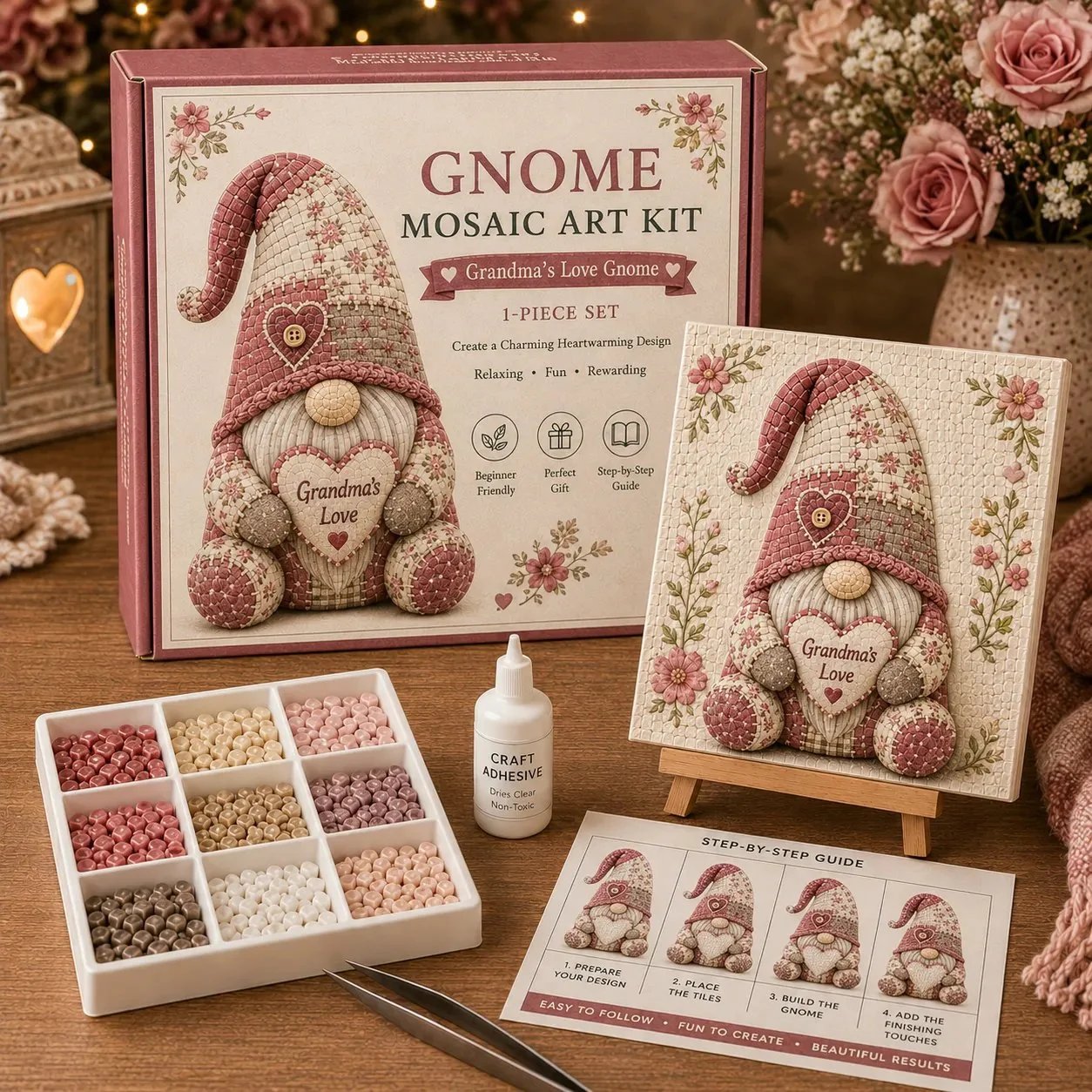 🔥HOT SALE 49% OFF -  🌸Gnome Mosaic Art Kit – Create Your Own Charming Handmade Masterpiece