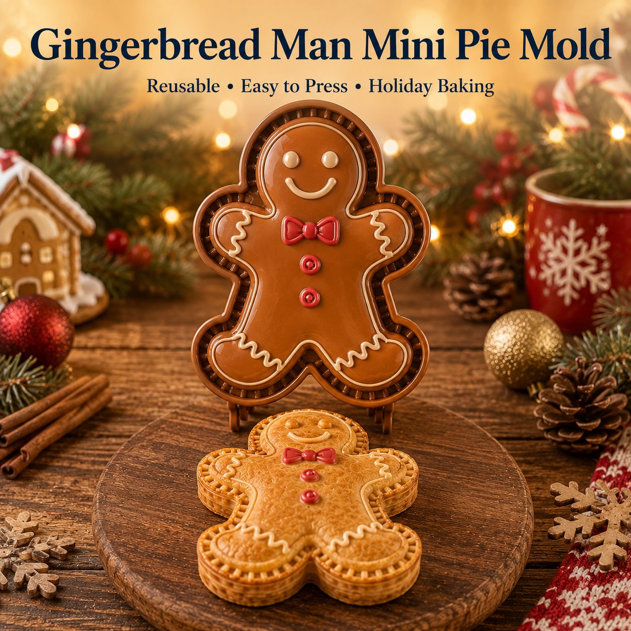 🔥 Last Day 49% OFF – 🎄 9-Design Christmas Mini Pie Mold Collection 🥧✨