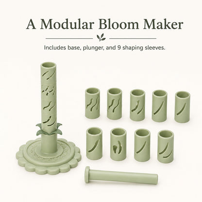 Modular Clay Bloom Maker with 9 Shaping Sleeves