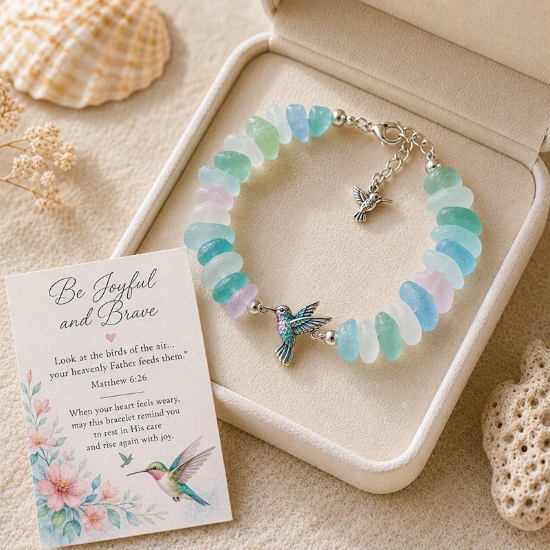 🔥Last Day 50% OFF - 🩵 Sea Glass Blessing Bracelet