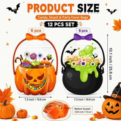 🎃 Halloween Goodie Bags – 10/30/50/100 Pcs Treat Bags 👻🧡