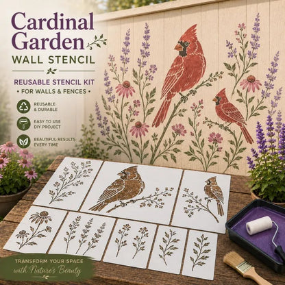 🔥LAST DAY 50% OFF - 🌿 Garden Wall Stencil™ – Reusable DIY Kit for Walls, Fences & Patios
