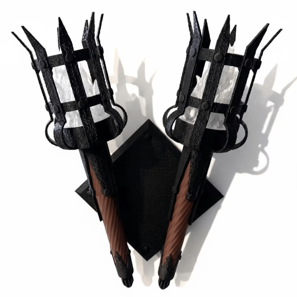 Medieval Torch Wall Sconce: Battery LED Realistic Candle Light with Remote