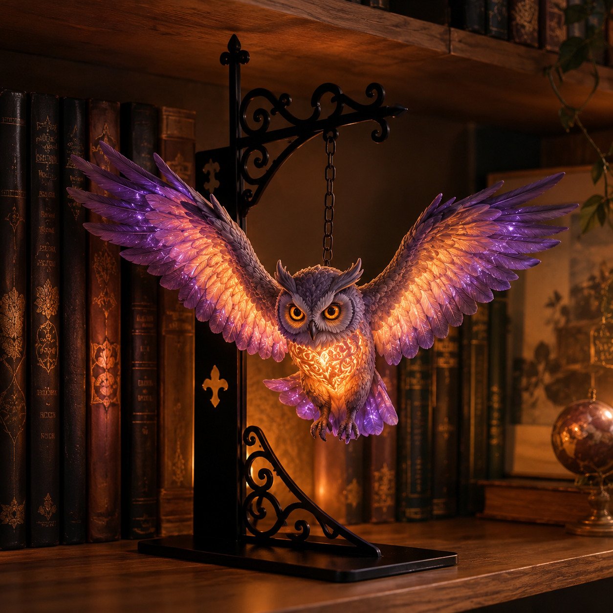 🔥Last Day 49% OFF -🏰Glowing Dragon Hanging Bookshelf Light