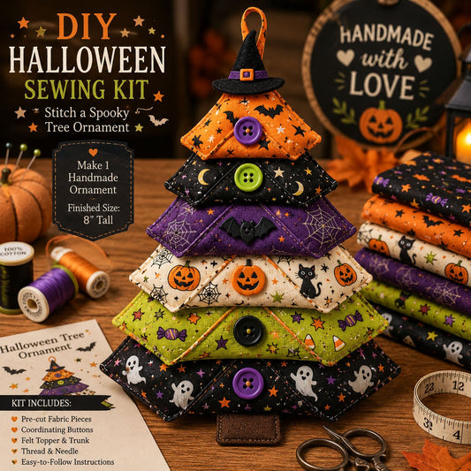 🔥Last Day 49% OFF - Layered Fabric Tree Ornament DIY Sewing Kit