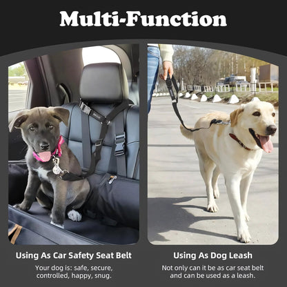 🔥BUY 1 GET 1 FREE 🔥Enjoy Stress-Free Drives with Your Pup: 2-Pack Dog Travel Safety Belts 🐶🚗