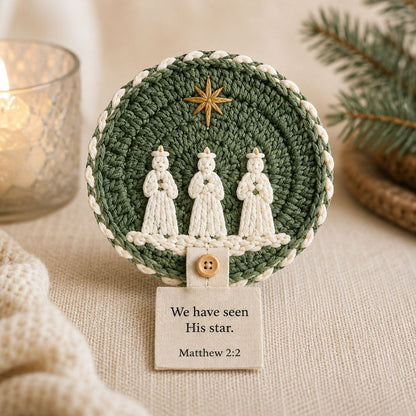 🔥LAST DAY 49% OFF - 🧶Nativity Crochet Coaster DIY Kit