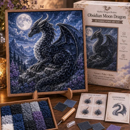 🎁Last Day 50% OFF - 🐉 Mythic Dragon Realms 3D Fabric Poke Art Kit
