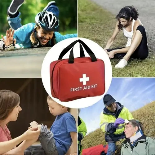 First aid kit care and storage view