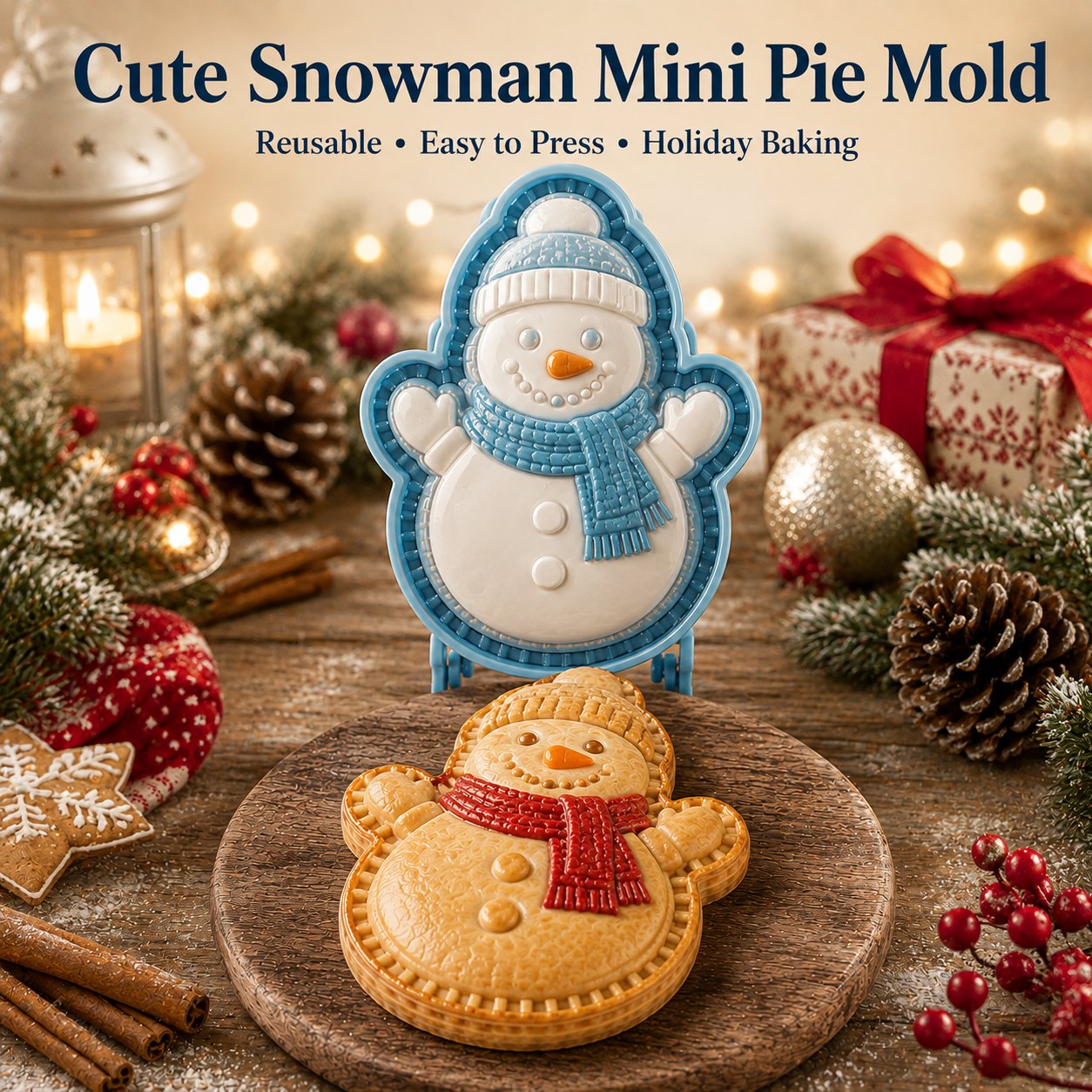 🔥 Last Day 49% OFF – 🎄 9-Design Christmas Mini Pie Mold Collection 🥧✨