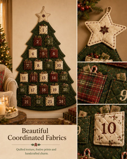 🔥Last Day 49% OFF - 🎄✨DIY 24-Pocket Fabric Christmas Advent Tree Kit(📦 Buy 2 Free Shipping)