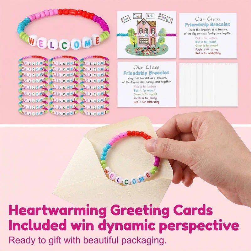 ✨🌈Pack of 25 Welcome BeadBracelets - StrengthenClassroom Friendship & SpreadWarm Kindness!