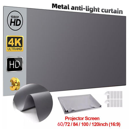 🔥Hot Sale - 49% OFF🔥4K Metal Lightproof Foldable Portable Movie Screen (16:9)🎥✨