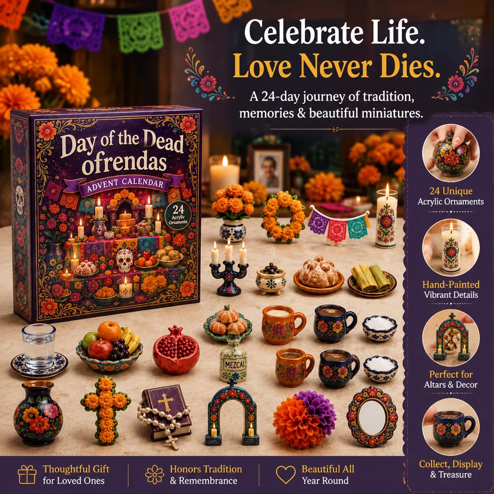 Day of the Dead Ofrendas Advent Calendar 2026 - 24-Day Festive Countdown Blind Box