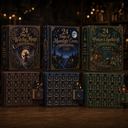 ⏰Limited Stock 49% OFF🔥 2026 The Five Covens Witch Advent Calendar – 24 Collectible Witches, 5 Magical Coven Styles