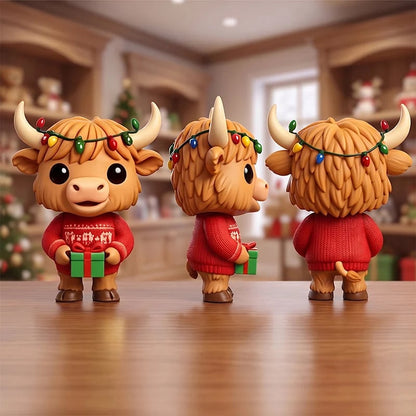 🐮✨Highland Cow Advent Calendar 2027 | Cute Highland Cow Mini Figurines Advent Box