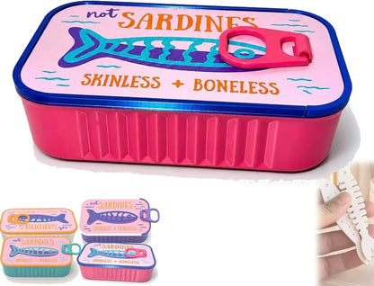 Vintage Sardine Tin Jewelry Box – Cute Travel Organizer for Rings, Earrings & Necklaces