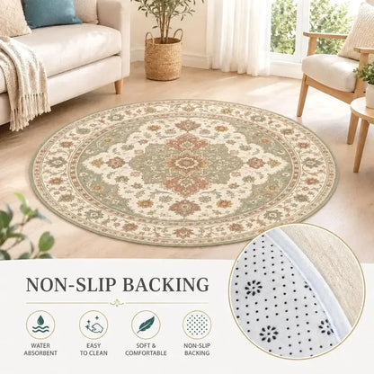 Santa Spiral Staircase 3D Round Rug