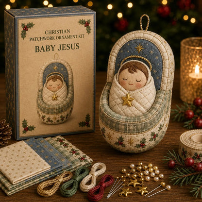 🔥HOT SALE🔥⏳ Last Day 49% OFF – ✝️ Beginner-Friendly DIY Christian Block Figure Patchwork Ornament Kit Collection | Complete Kit with Pre-Cut Fabrics, Padded Ornament Form & Step-by-Step Guide Included 💕
