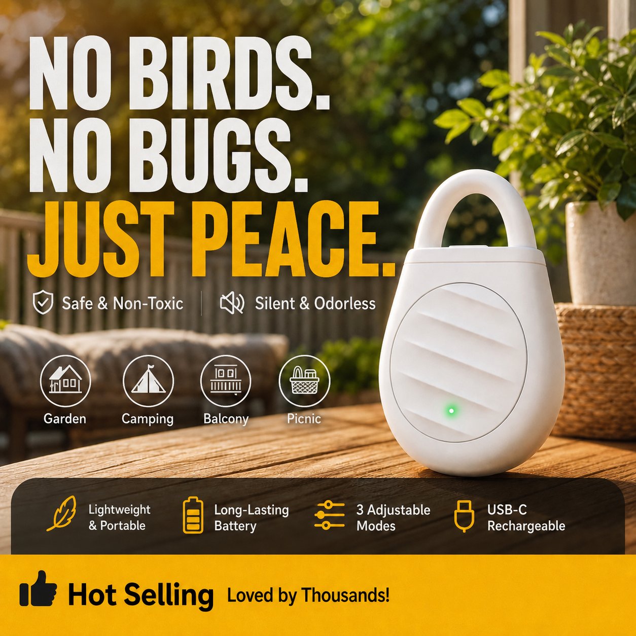 Three mode ultrasonic repellent operation