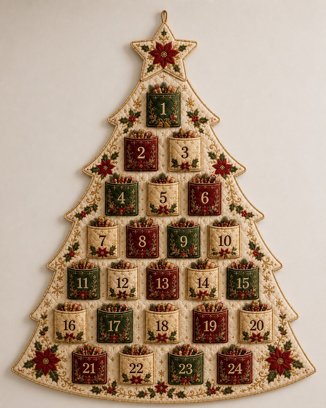 🔥Last Day 49% OFF - 🎄✨DIY 24-Pocket Fabric Christmas Advent Tree Kit(📦 Buy 2 Free Shipping)