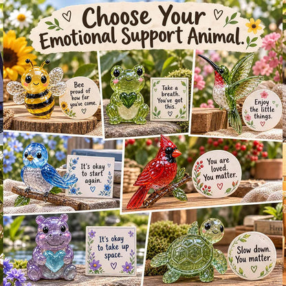 💌 Emotional Support Glass Animal Gift Set | 7 Meaningful Designs with Encouragement Card & Gift-Ready Packaging ✨
