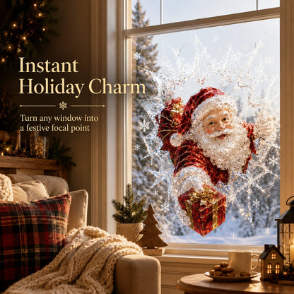 🔥Last Day 50% OFF - 🎅 2026 Christmas Window Decals – 3D Crack Glass Holiday Decorations for a Magical Winter Wonderland
