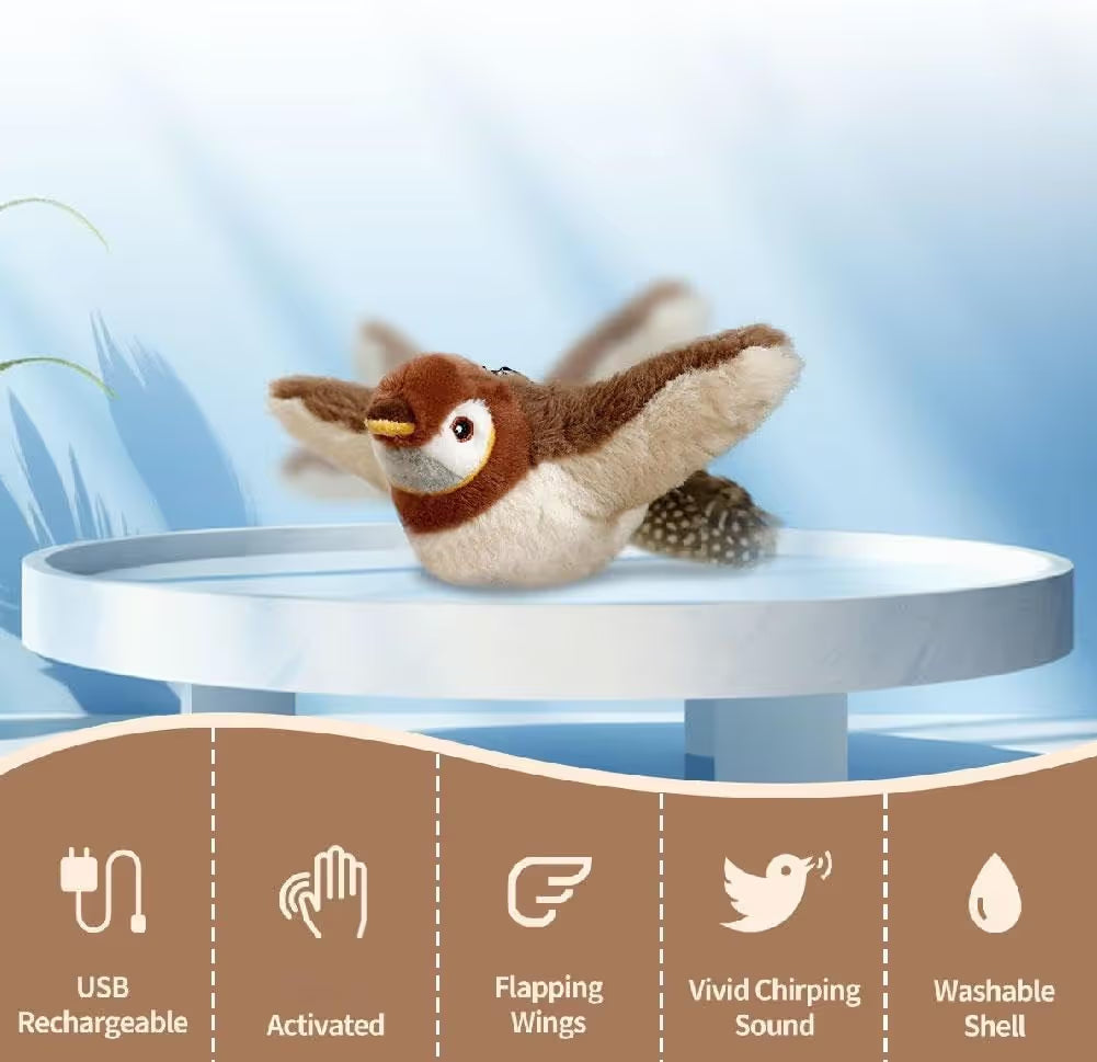 🔥🐾Interactive Chirping Bird Cat Toy