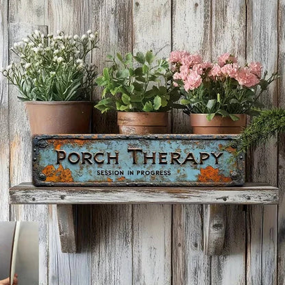 🔥Hot Sale - 49% OFF🔥Country-style "PORCH THERAPY" Metal Sign