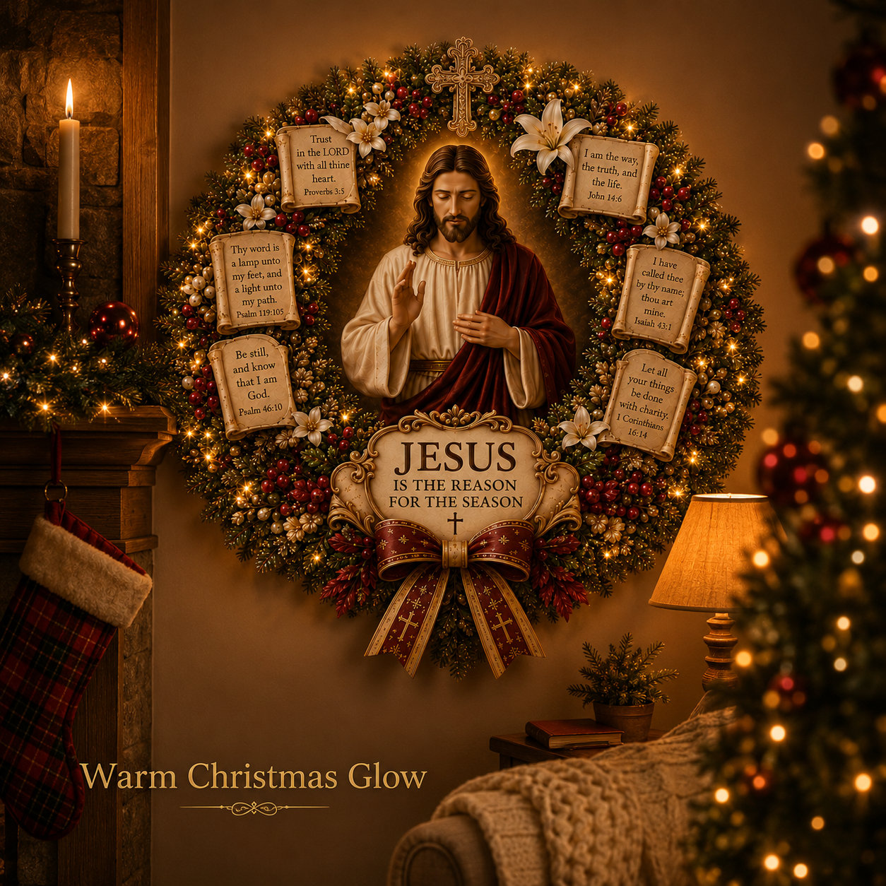 🔥Hot Sale 60% OFF✝️ Jesus Blessing Christmas Wreath