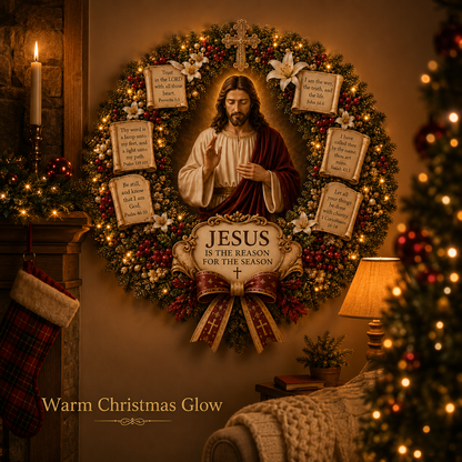 🔥Hot Sale 60% OFF✝️ Jesus Blessing Christmas Wreath