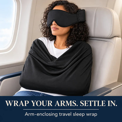 😴3-in-1 Airplane Sleep Support System - Integrated Plane Sleeping Accessories with Memory Foam Long Haul Flight Pillow✈️