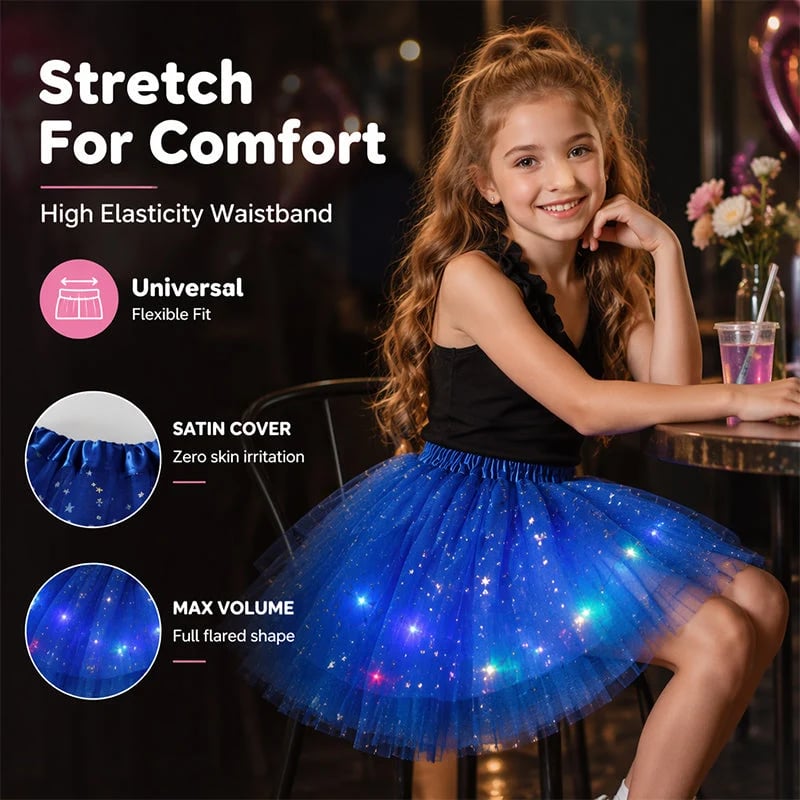 LED light-up sequin tutu skirt