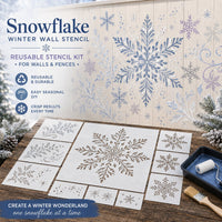 ❄️ Snowflake Winter Wall Stencil
