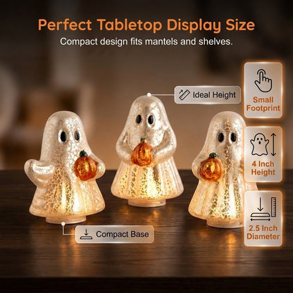 ⚡Light-Up Mercury Glass Ghost Figurines