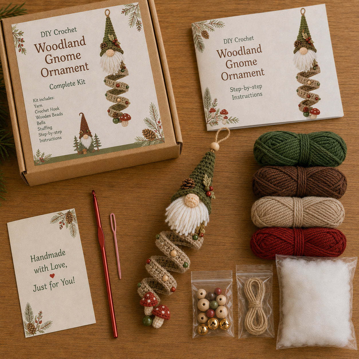 🔥49% OFF🎄 DIY Crochet Gnome Ornament Collection📦Limited Stock🎁
