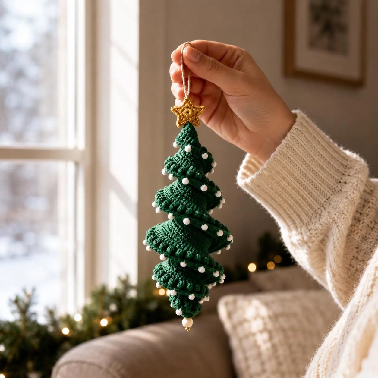 🔥 Limited Time Sale 49% OFF – ☃️ Crochet Snowman Spiral Ornament DIY Kit | Complete Beginner-Friendly Set with Soft Yarn, Crochet Hook, Festive Beads, Snowflakes & Step-by-Step Guide 🧶🎄✨