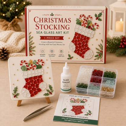 🎄 Christmas Sea Glass Art Kit