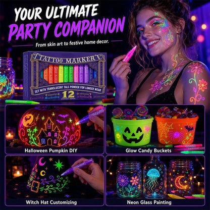 🔥HOT SALE - 49% OFF🎁✨Glow Party Tattoo Pens