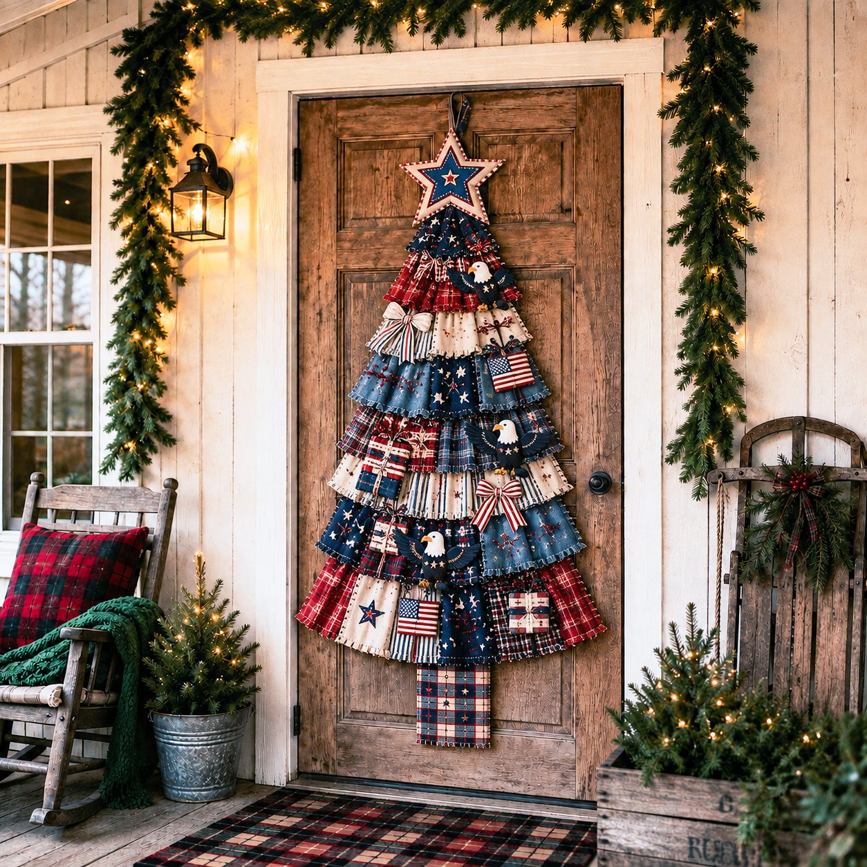 Christmas patchwork craft detail
