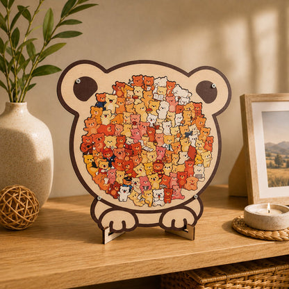 🔥Last Day 50% OFF - Charming Dog Breed Wooden Silhouette Puzzle Board With Stand