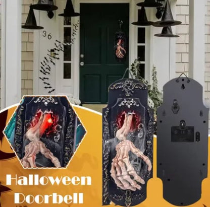 🕸️ Gothic Skeleton Hand Doorbell – Motion Activated Haunted Door Decoration💀🎃