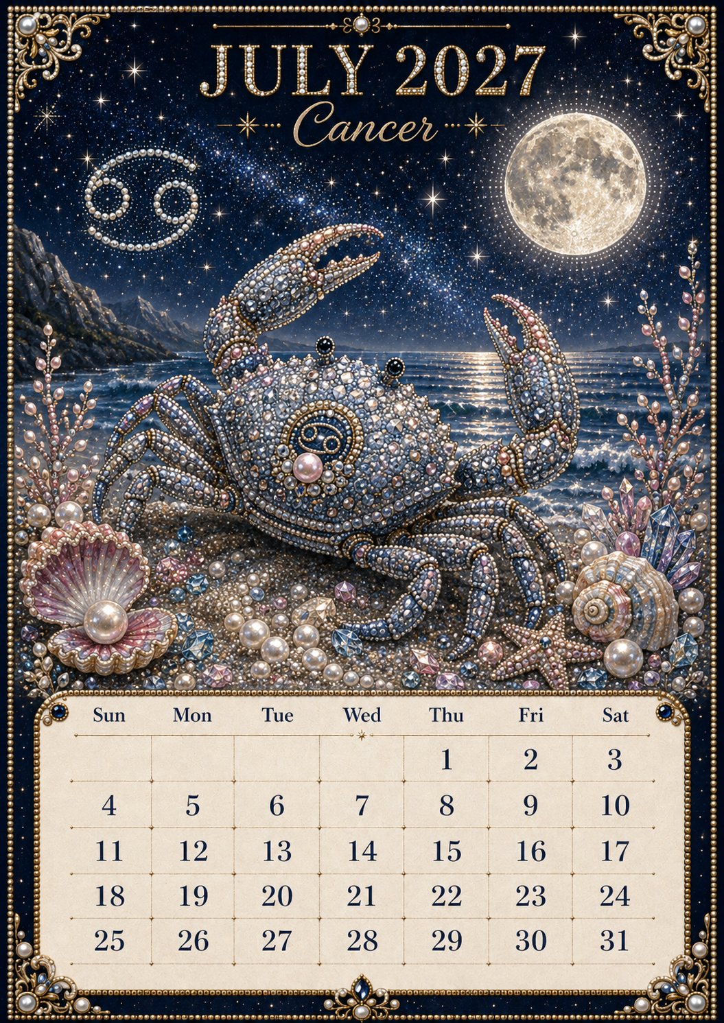 🌙 Beginner-Friendly 2027 Twelve Zodiac Bead Art Calendar Kit | Complete Kit with Zodiac Design Base, Decorative Beads & Step-by-Step Guide Included 💕