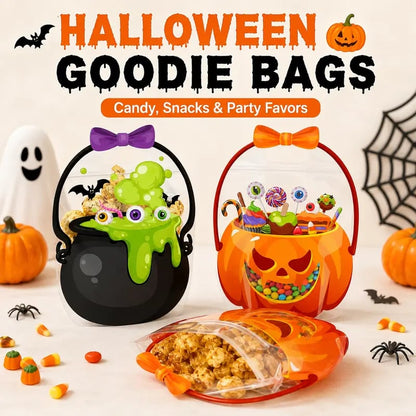 🎃 Halloween Goodie Bags – 10/30/50/100 Pcs Treat Bags 👻🧡